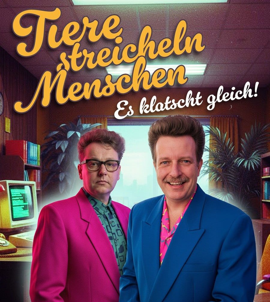 Tiere streicheln Menschen